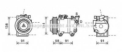 AVA QUALITY COOLING dnk344 -  Компрессор, кондиционер